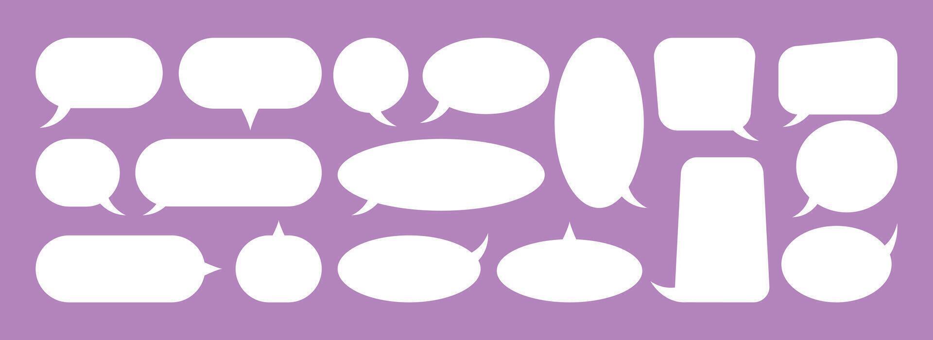 Set Of Speech Bubbles. Comic message comments conversation chat box collection vector