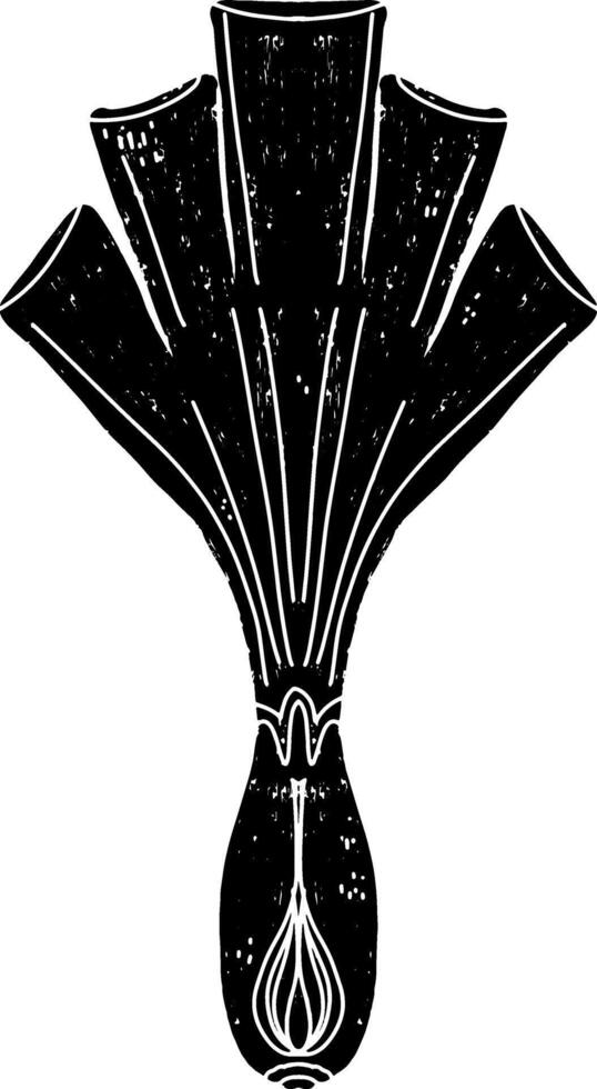 an illustration of a vase with a flower on top vector