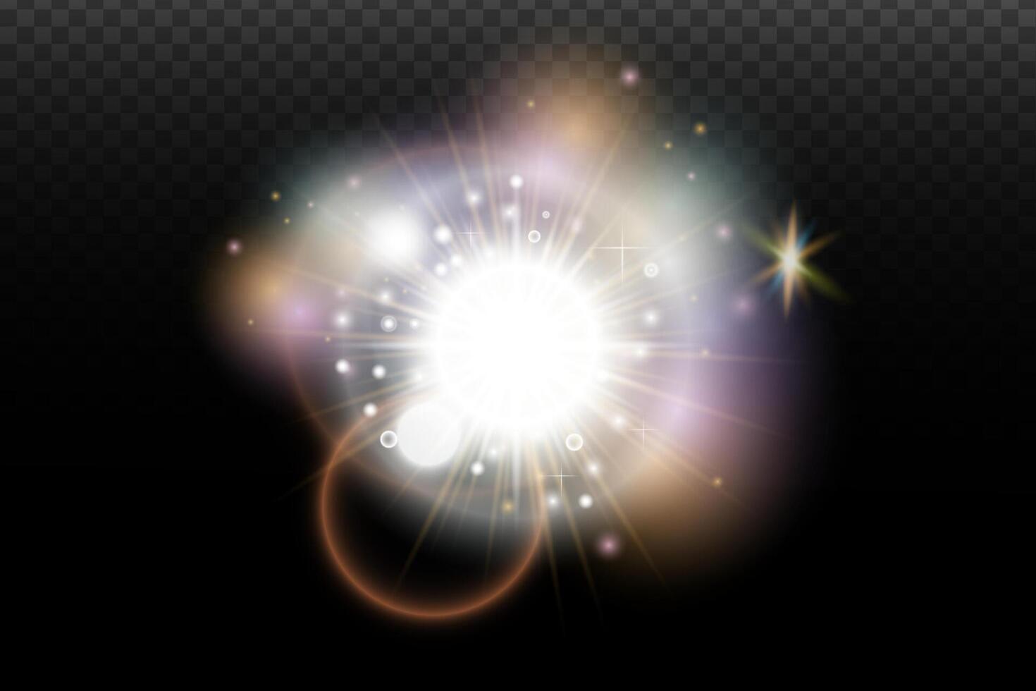 a glowing light burst with stars and light vector
