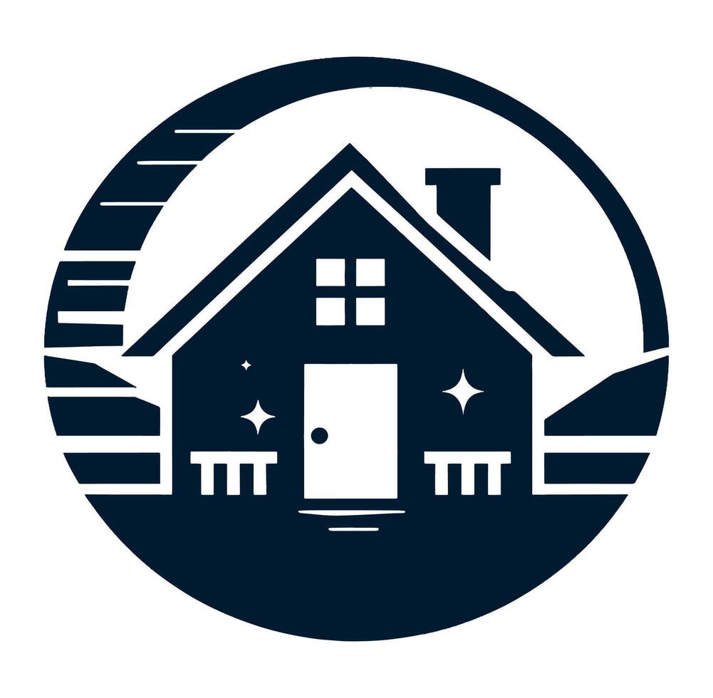 A house with a moon and stars on it vector