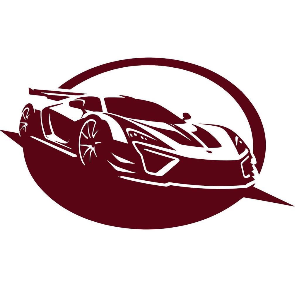 A racing car logo on a white background vector