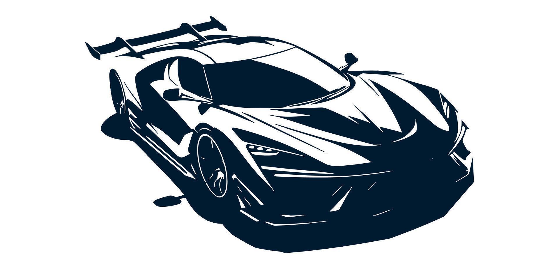 Illustration of a racing car on a background vector