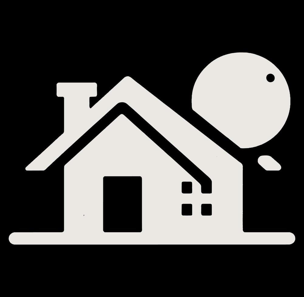 A house with a balloon on it vector