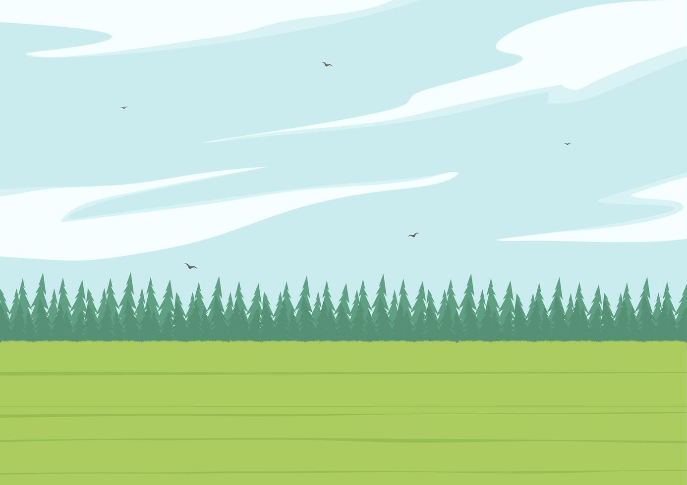 illustration of beautiful summer fields landscape vector