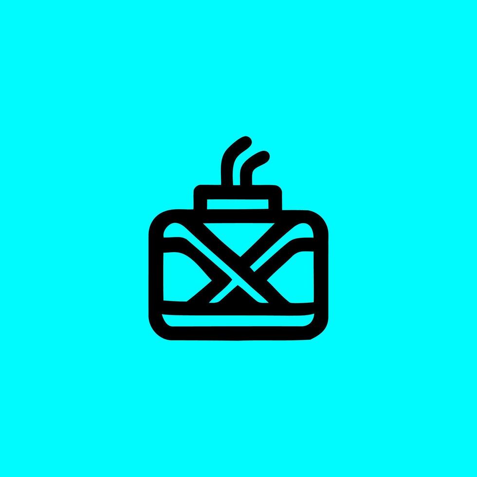 Minimalist Bomb Icon. Prohibited Explosive Symbol vector
