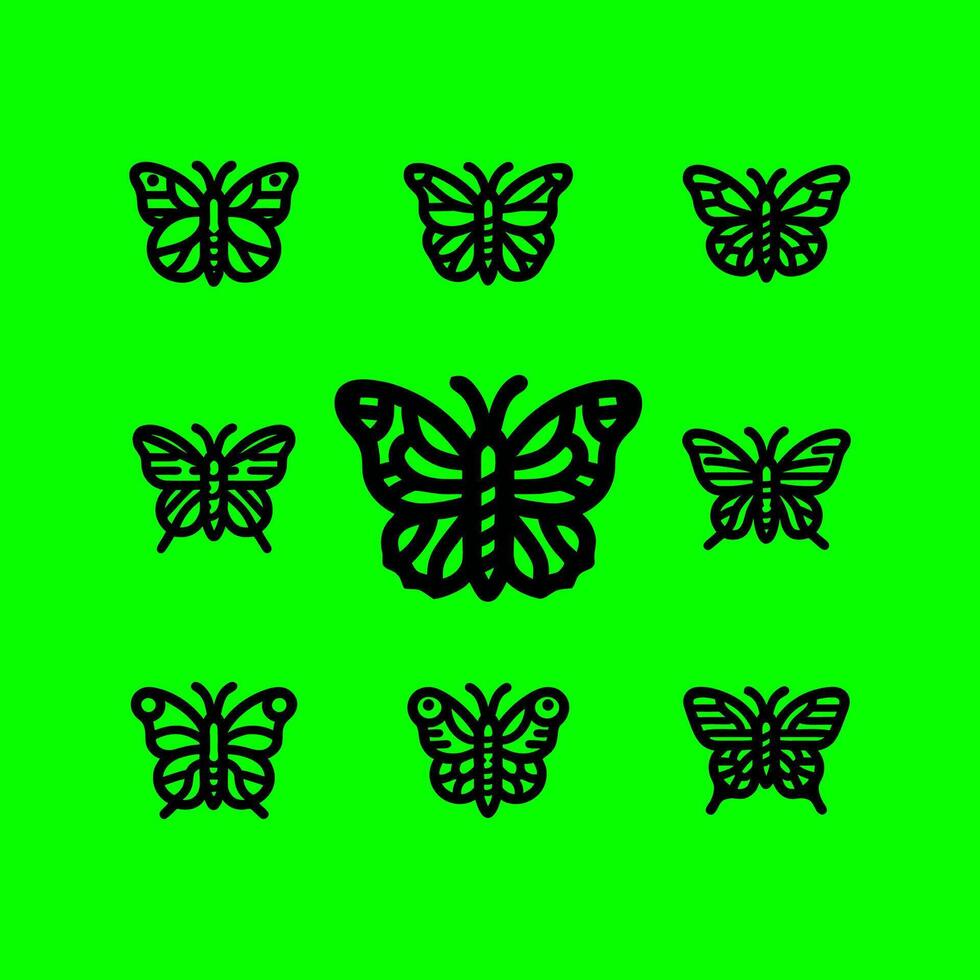 Elegant Butterfly Pattern on Vibrant Green Background vector