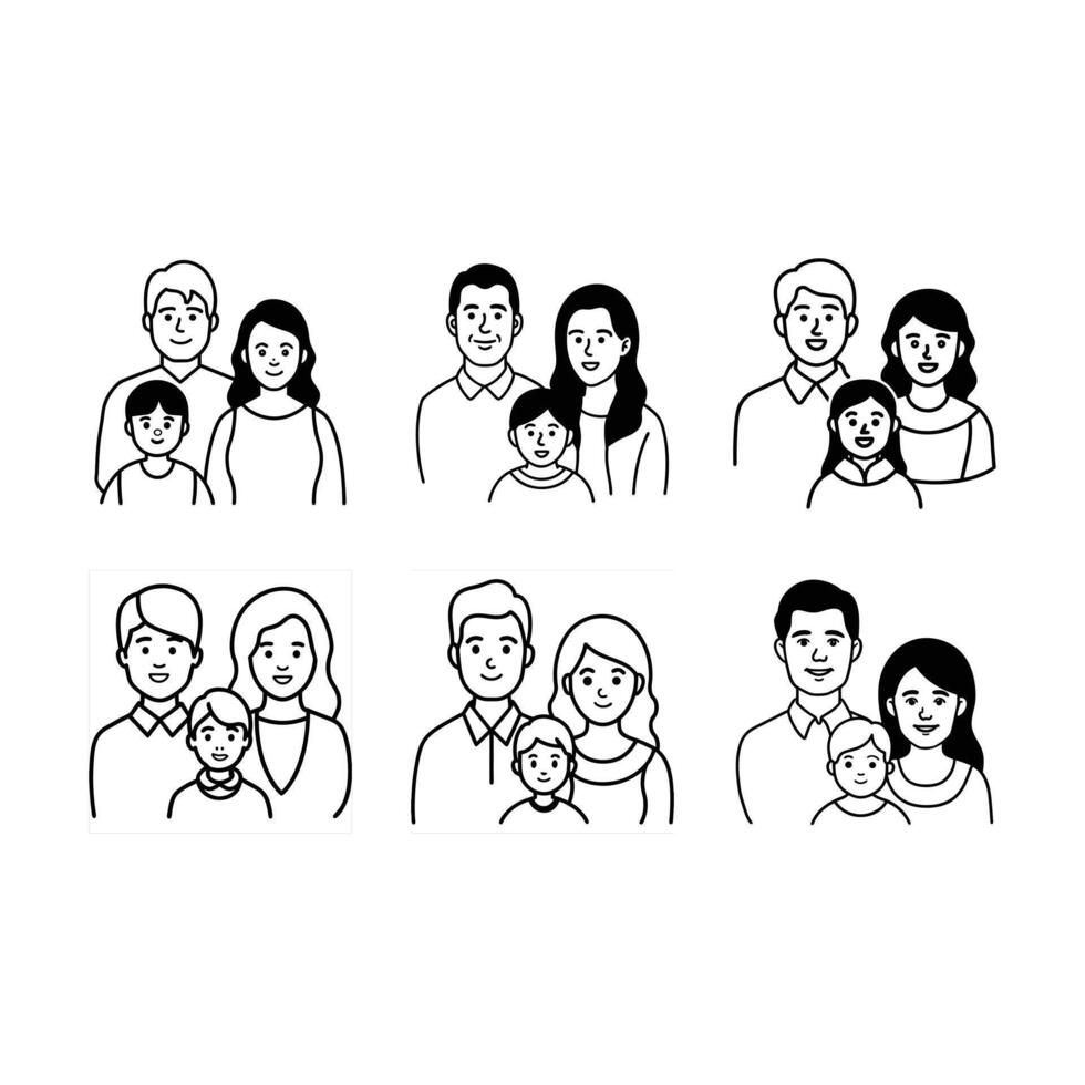Family Portrait Design Customizable AND Ready to Use Graphics vector