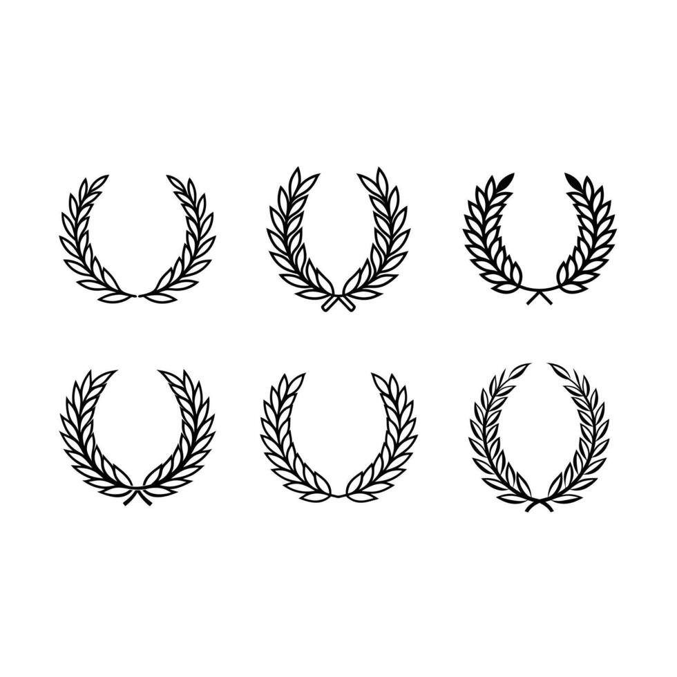 Elegant laurel emblem design, perfect for branding, logos, and premium projects. vector