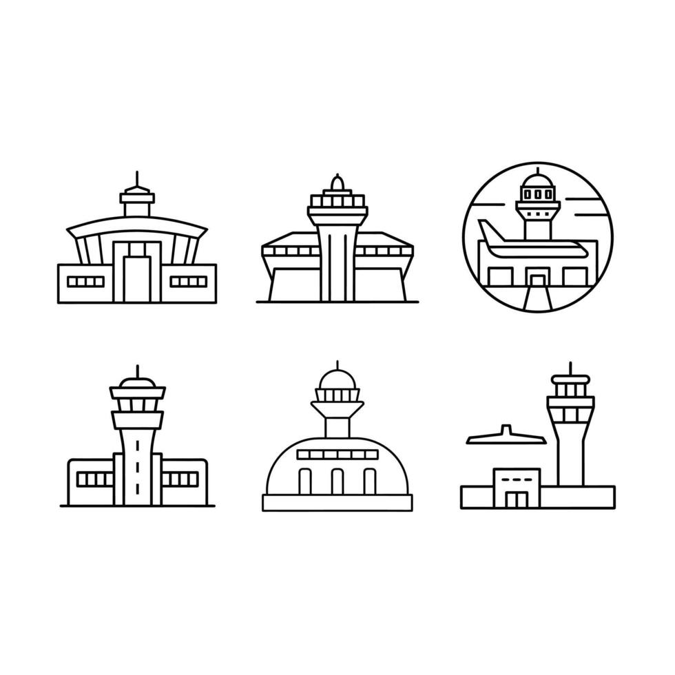 Airport Terminal Icon for digital design, perfect for travel and airport-related projects vector