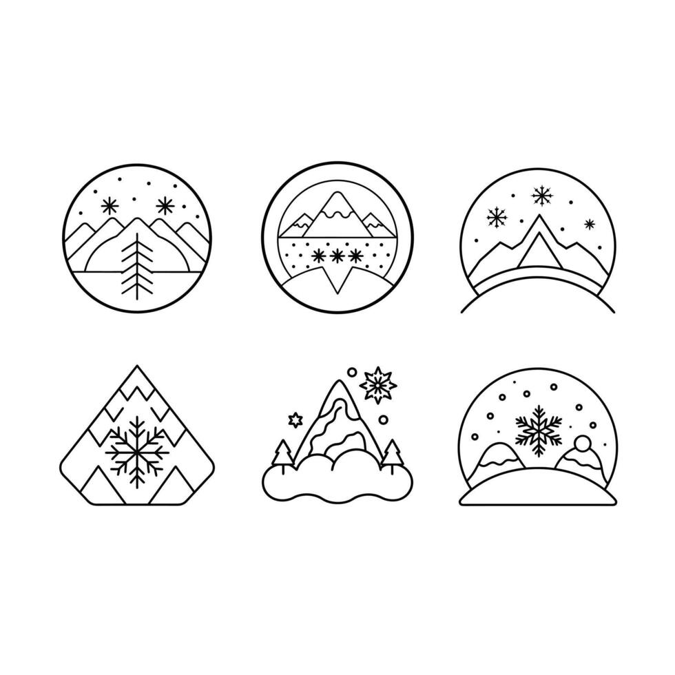 Minimal snowy icon perfect for winter themes, apps, and seasonal web designs. vector