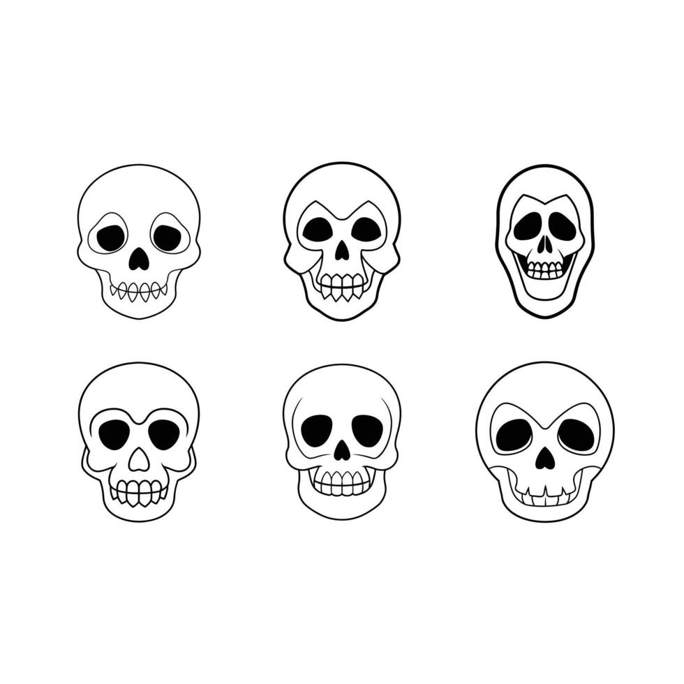 Spooky Halloween Skull Illustration Scary Graphic Design for Digital Use vector