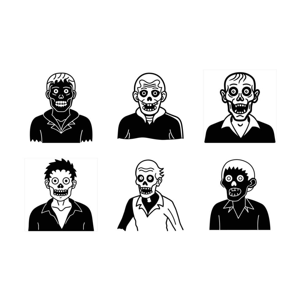 Creepy Halloween zombie for horror themes, posters, and spooky digital art vector
