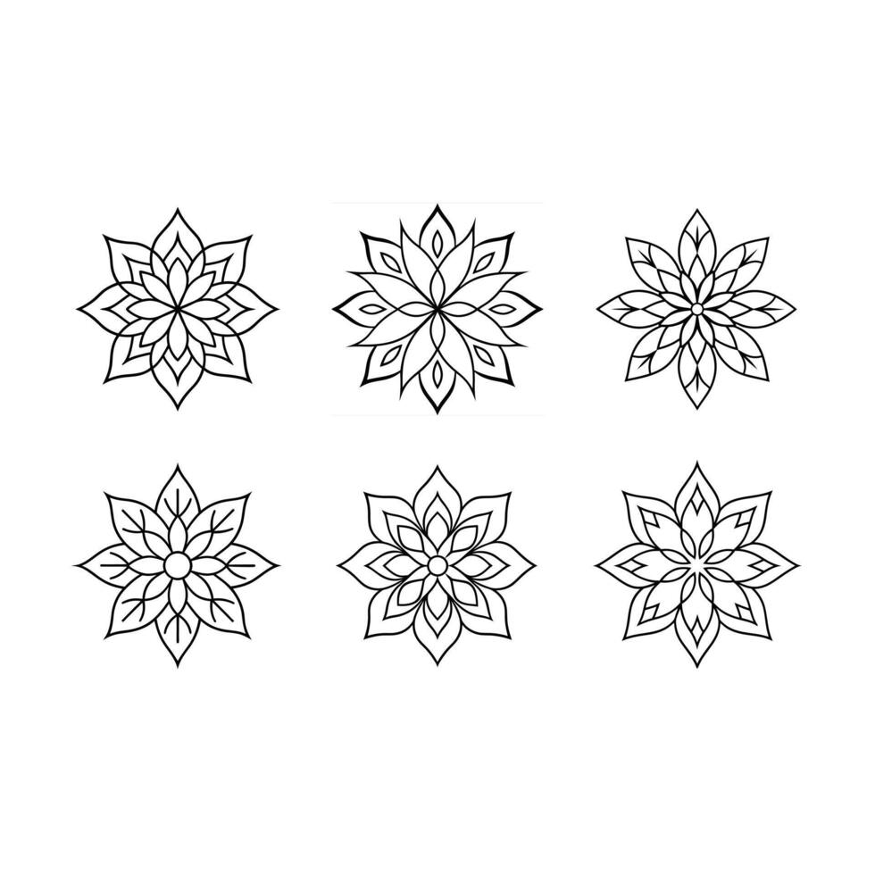 Elegant leafy mandala ornament design perfect for creative and spiritual projects. vector