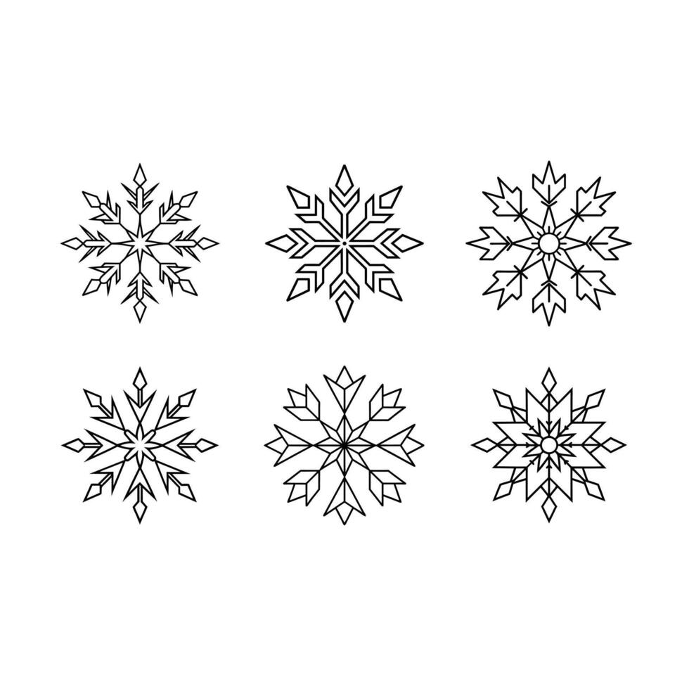 Elegant Christmas snowflake for festive cards, crafts, and digital decorations. vector