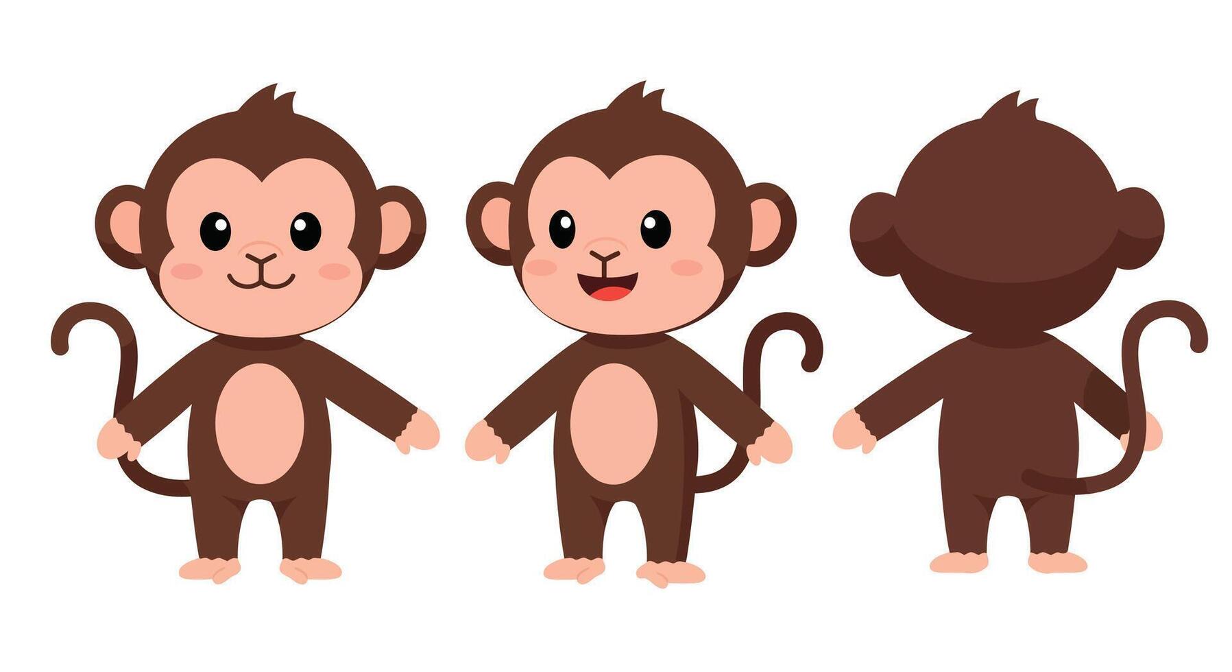 Cute owl character design in flat style showcasing various poses in art vector