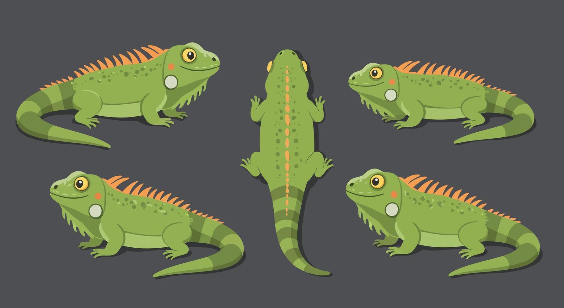 Cute red crab characters in playful poses with flat design style illustration vector