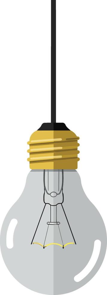 Light bulb design featuring flat minimal style with bright colors in art vector