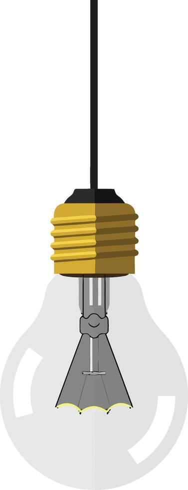 Light bulb design with a minimal style and clear lines in art vector