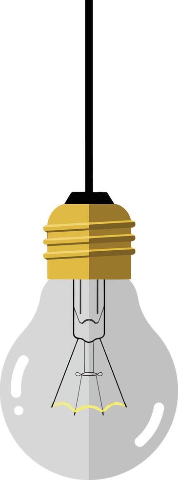 Light bulb design with minimal style showcasing two frames in art vector