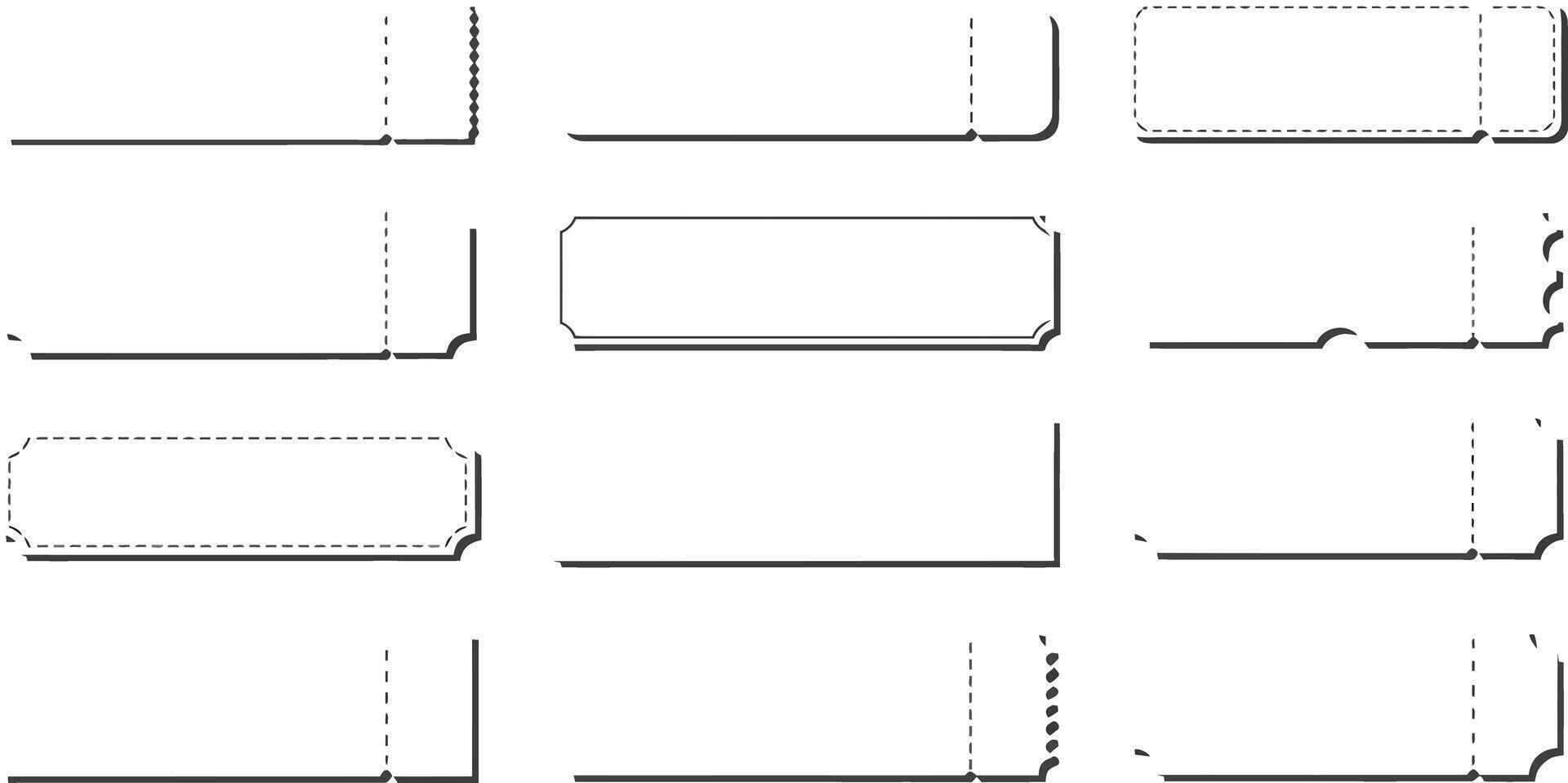 Various styles and shapes of blank rectangular banners in different orientations vector