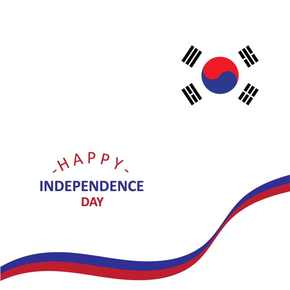 south korea independence day background vector