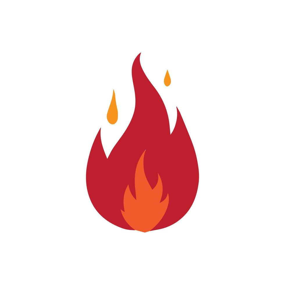 Minimalist Fire Icon vector