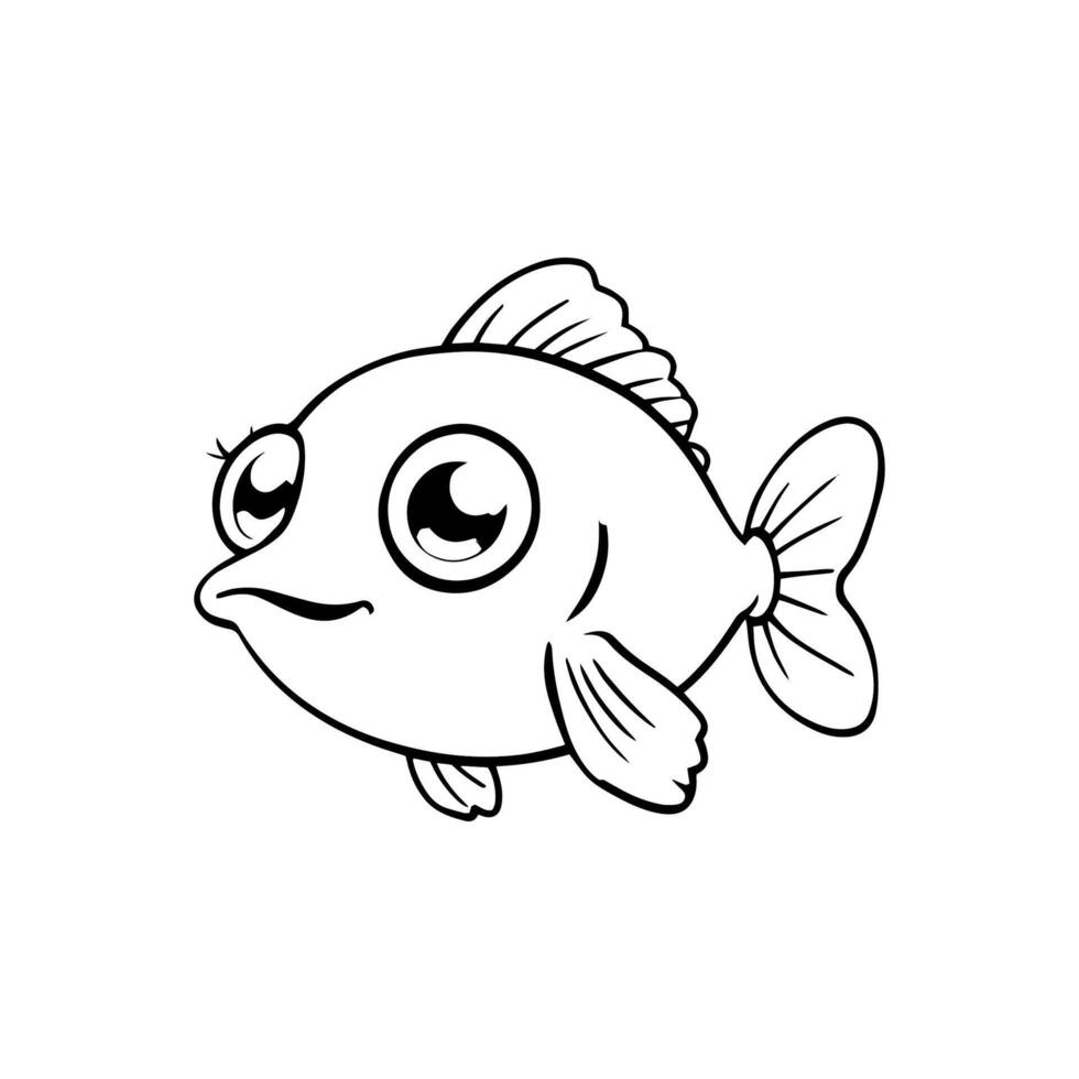 a cartoon fish is shown in this illustration vector