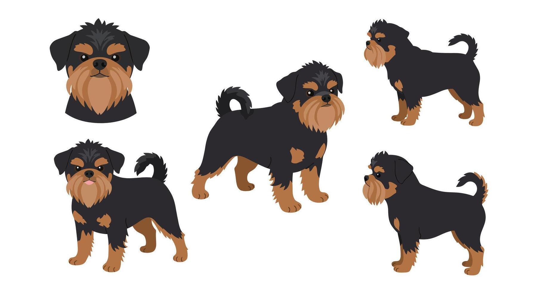 Adorable small dog character design in minimal art style for playful illustrations vector