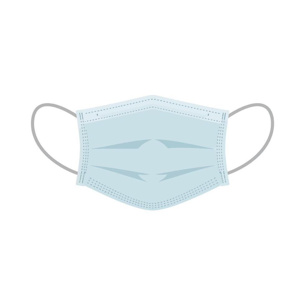 Medical face mask design in flat style with soft colors and clear details illustration vector