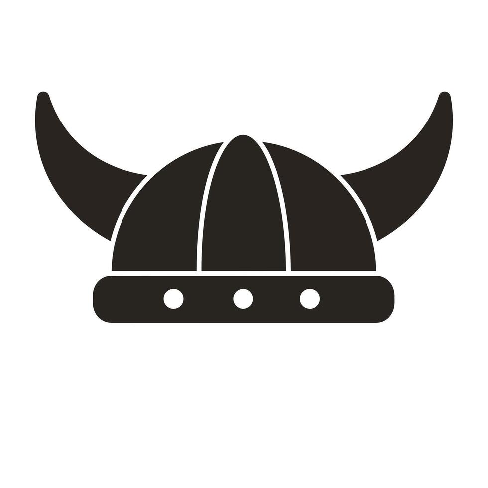 Viking helmet design featuring bold shapes in minimal style art vector