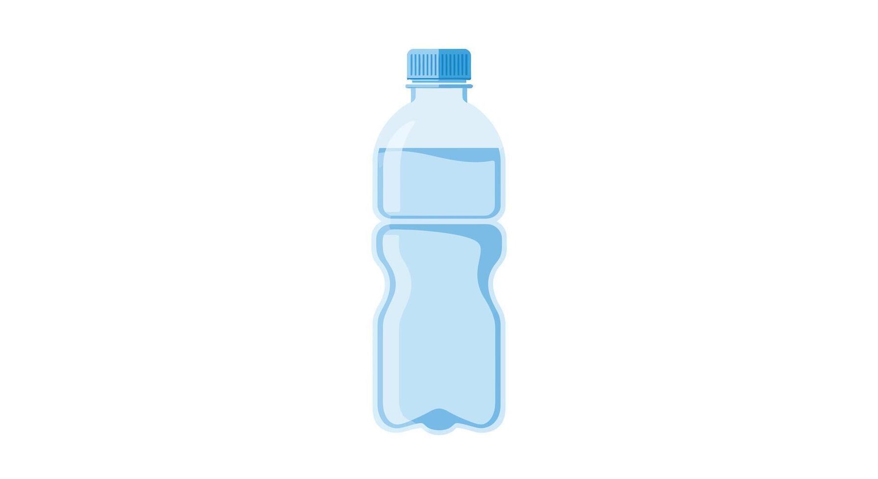 Water bottle design in minimal style showcasing clean lines and soft colors illustration vector