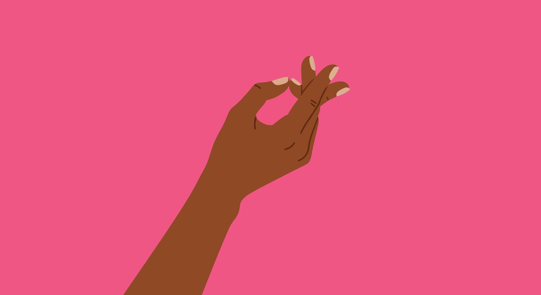 Hand gesture illustration showcasing expression in flat design art vector