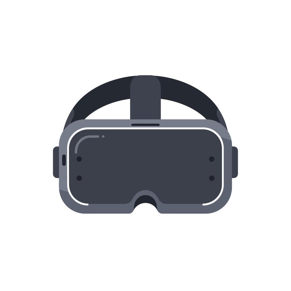 Virtual reality headset design in flat style showcasing modern technology art vector