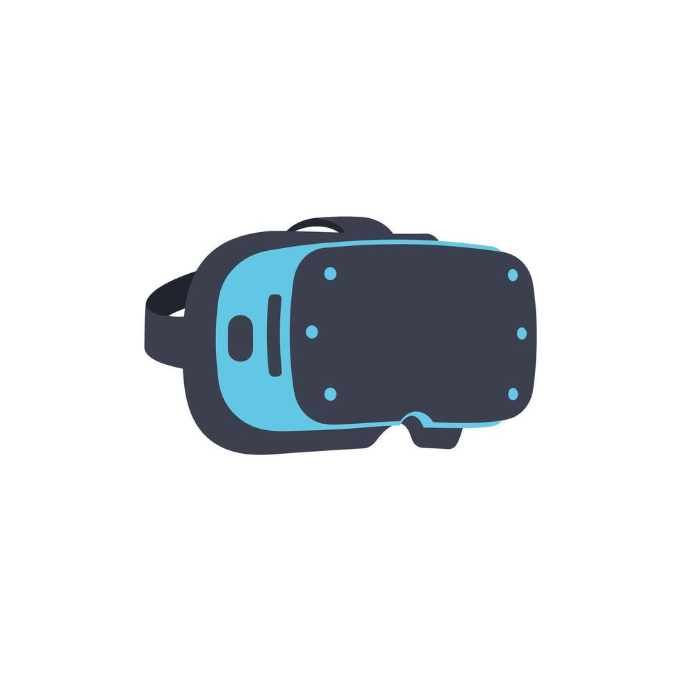 Virtual reality headset design in flat style for modern digital experiences art vector