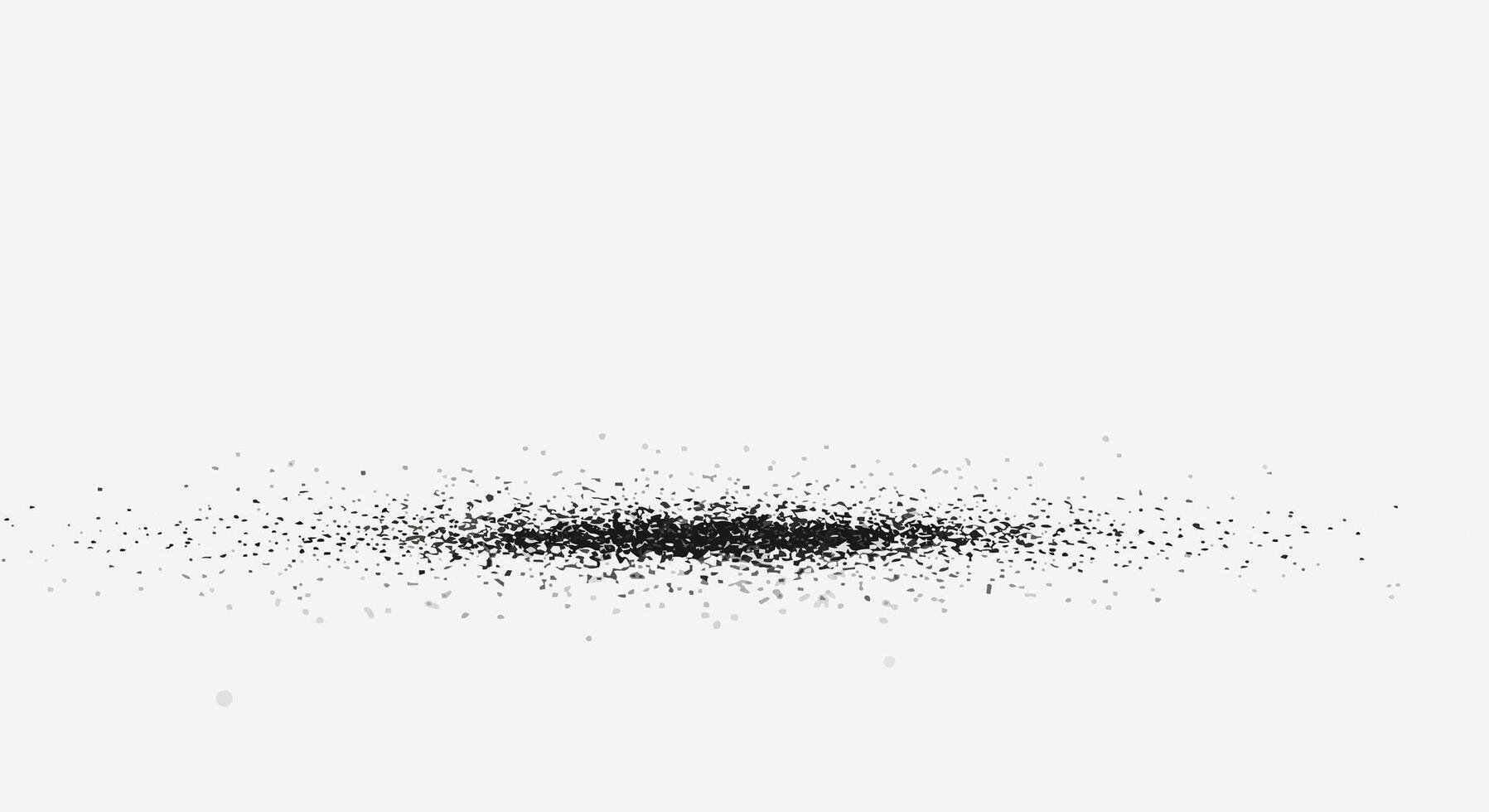 Abstract black scatter design with minimalist style in two frames illustration vector