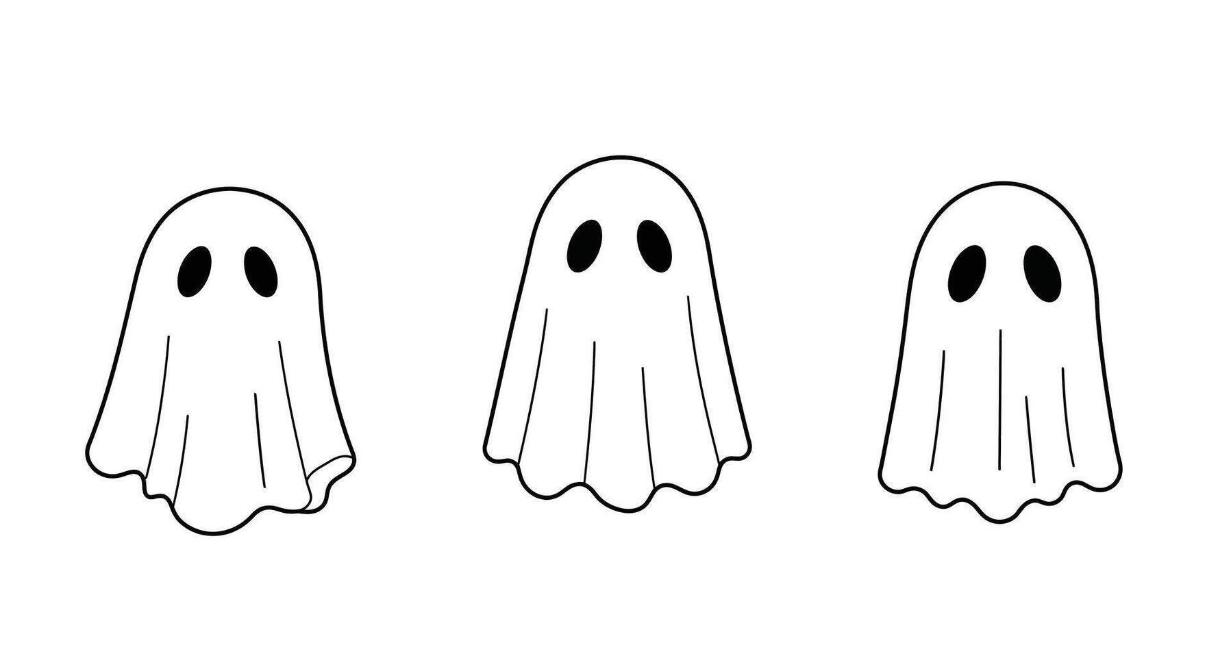 Playful ghost character transformation in minimal style art vector