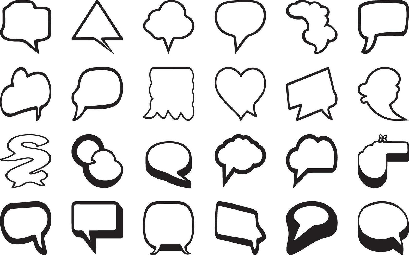 A set of speech bubbles and speech bubbles vector