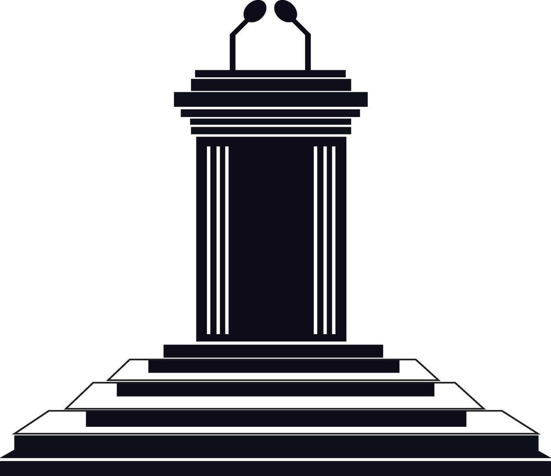 The podium with microphone vector