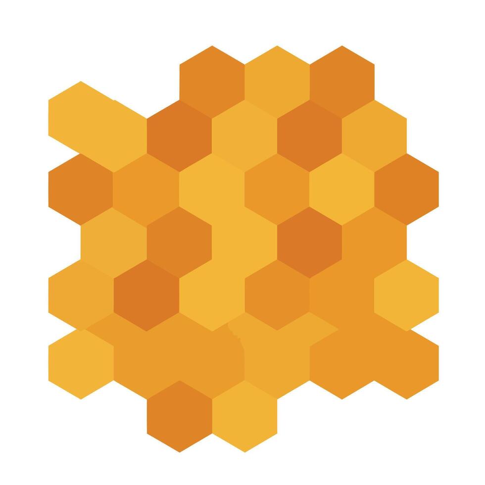Honeycomb pattern design in warm tones featuring flat geometric shapes art vector