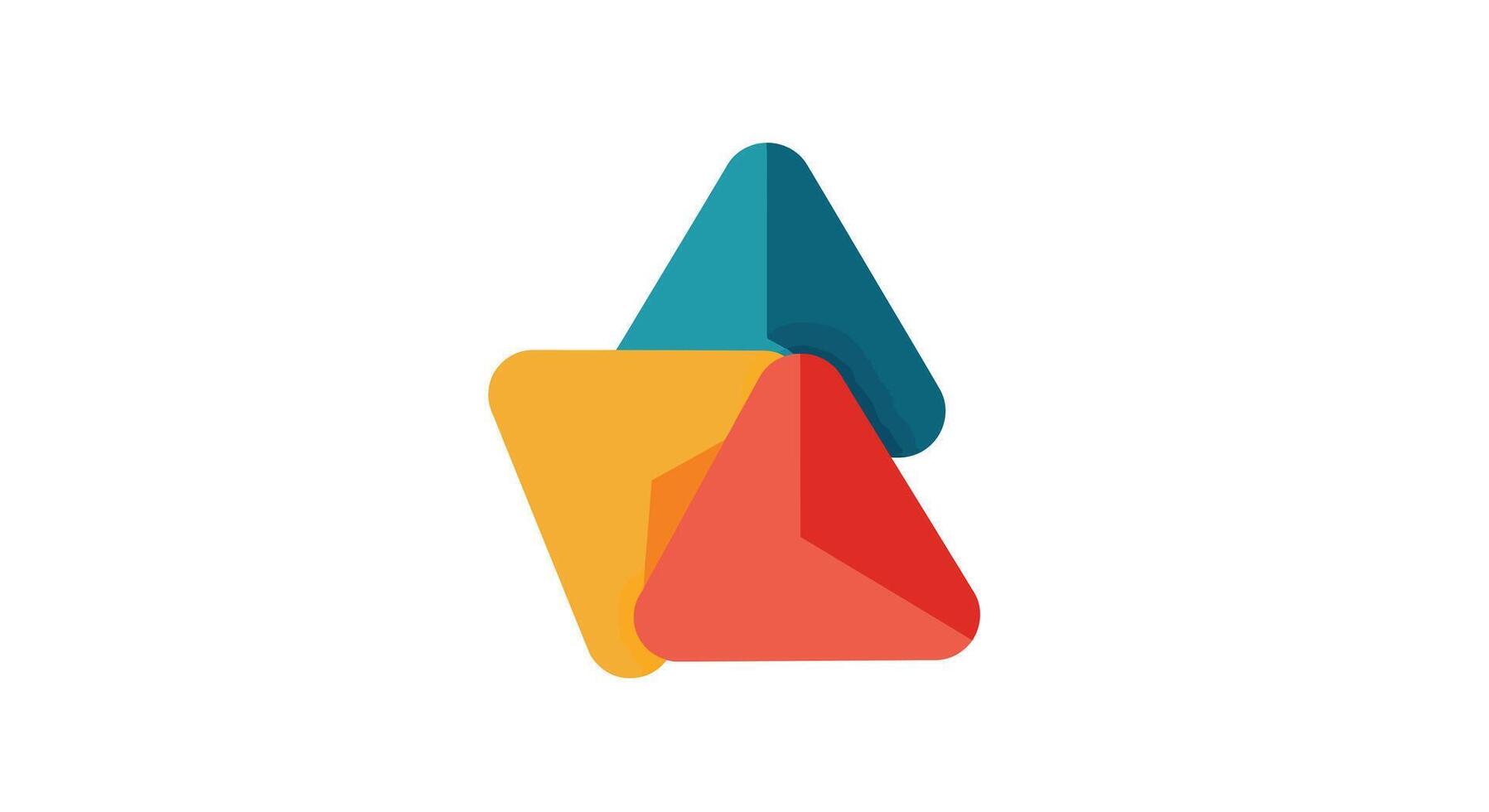 Colorful geometric shapes in flat design style showcasing a modern illustration vector