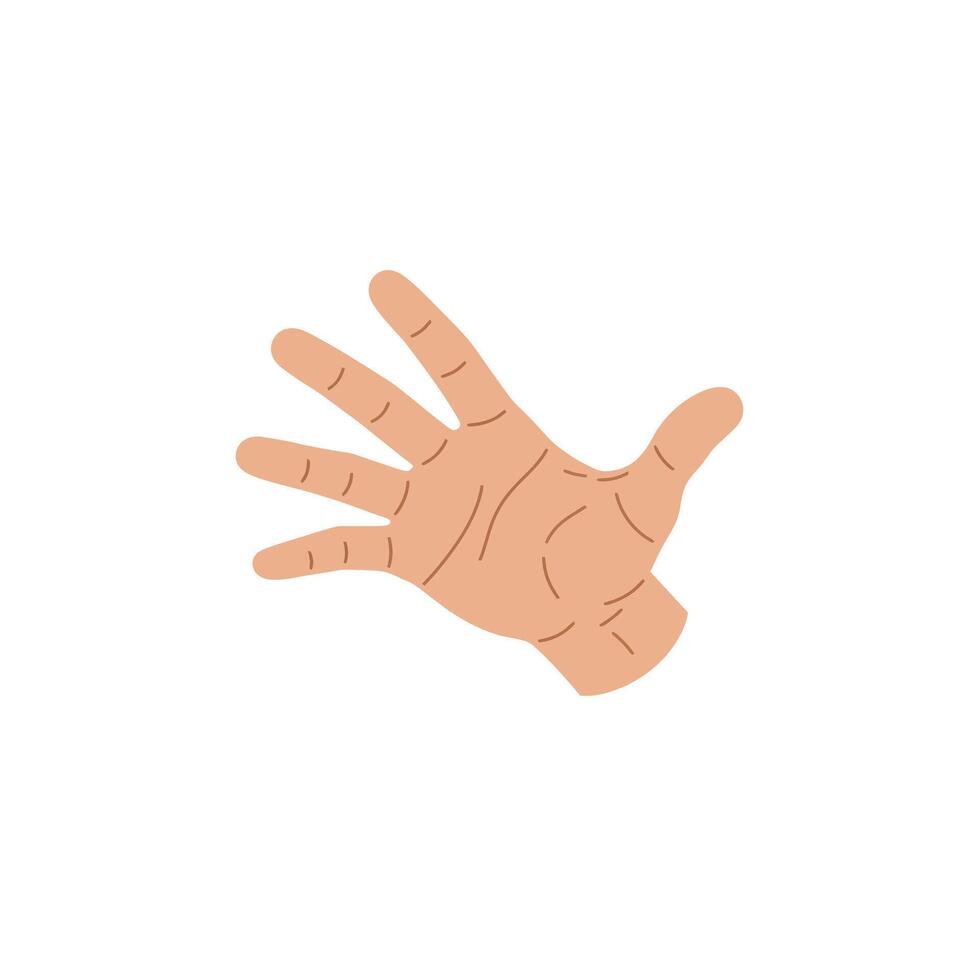 Hand gesture illustration in flat design style for art vector