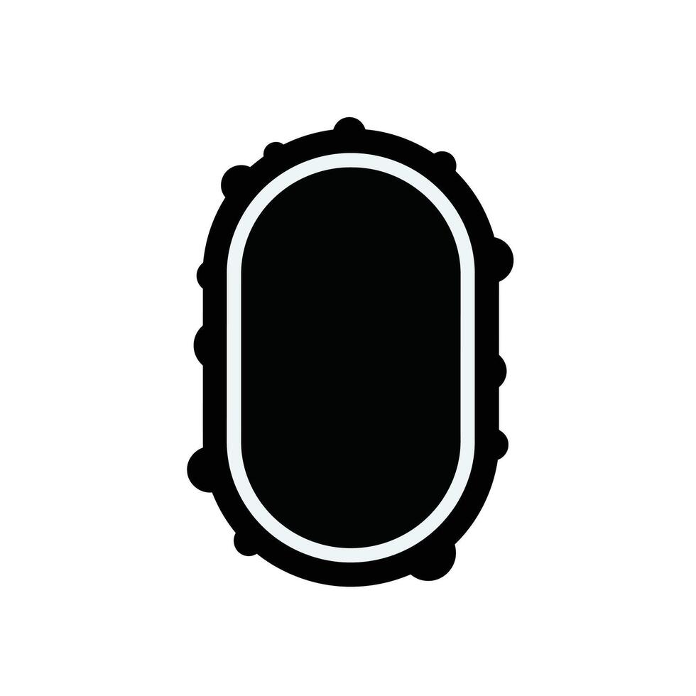 Abstract oval shape design in flat style showcasing transformation in art vector