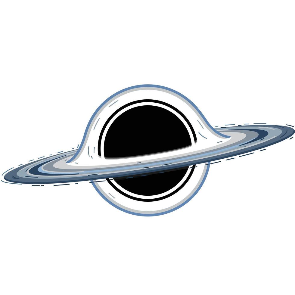 Saturn planet design in flat style with rings and detailed features art vector