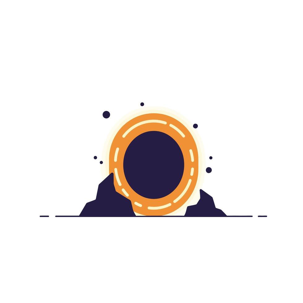 Circular design transition with vibrant colors and minimal style in art vector