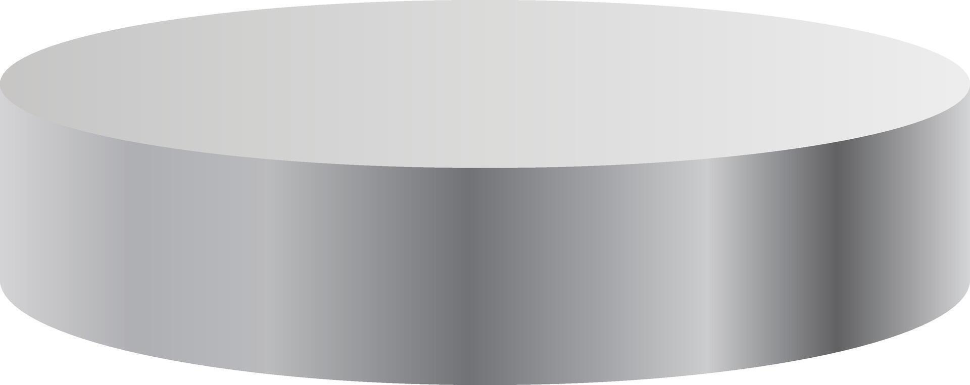 Silver Matte Round Podium Winner Platform or Product Display vector
