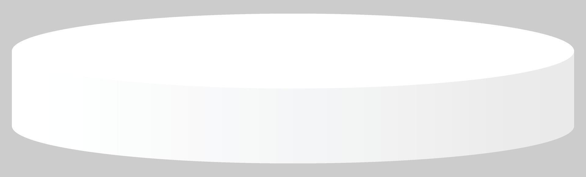 Small White Matte Round Podium Winner Platform or Product Display vector