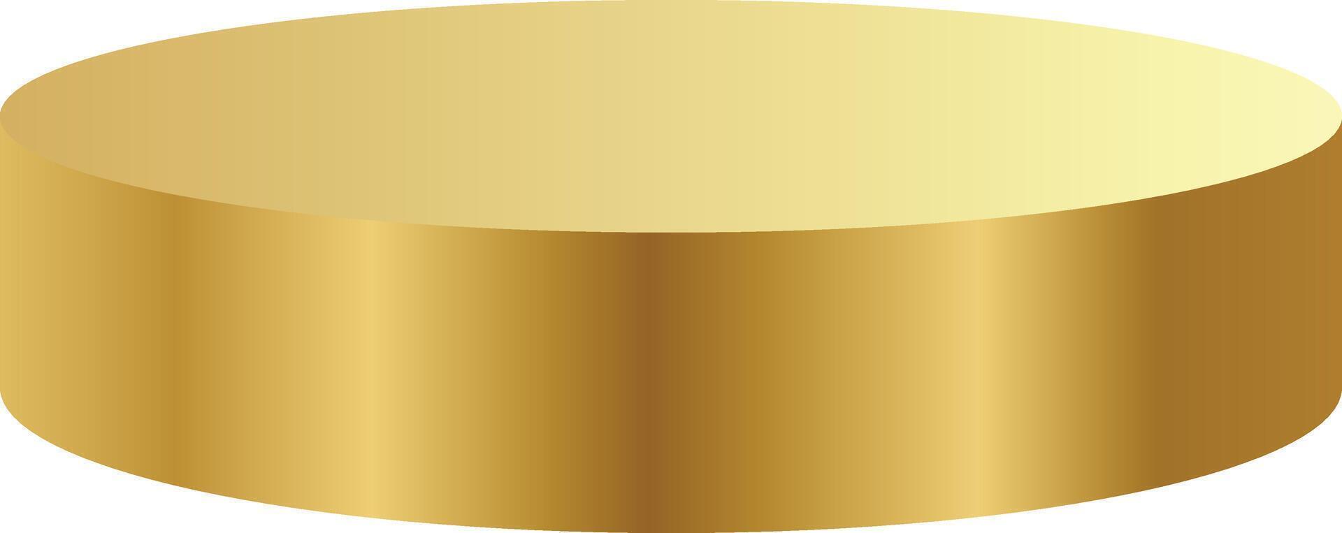 Gold Matte Round Podium Winner Platform or Product Display vector