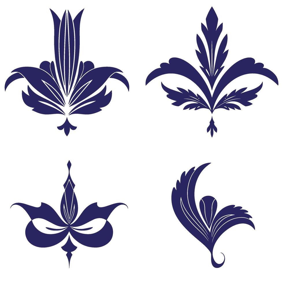 Traditional Curved Line Decorations for Certificates and Menus vector