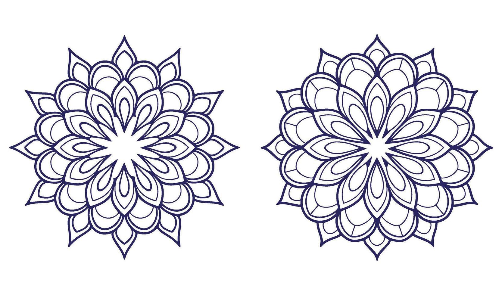Floral Doodle Pattern Set Inspired by Henna and Ethnic Art Styles vector