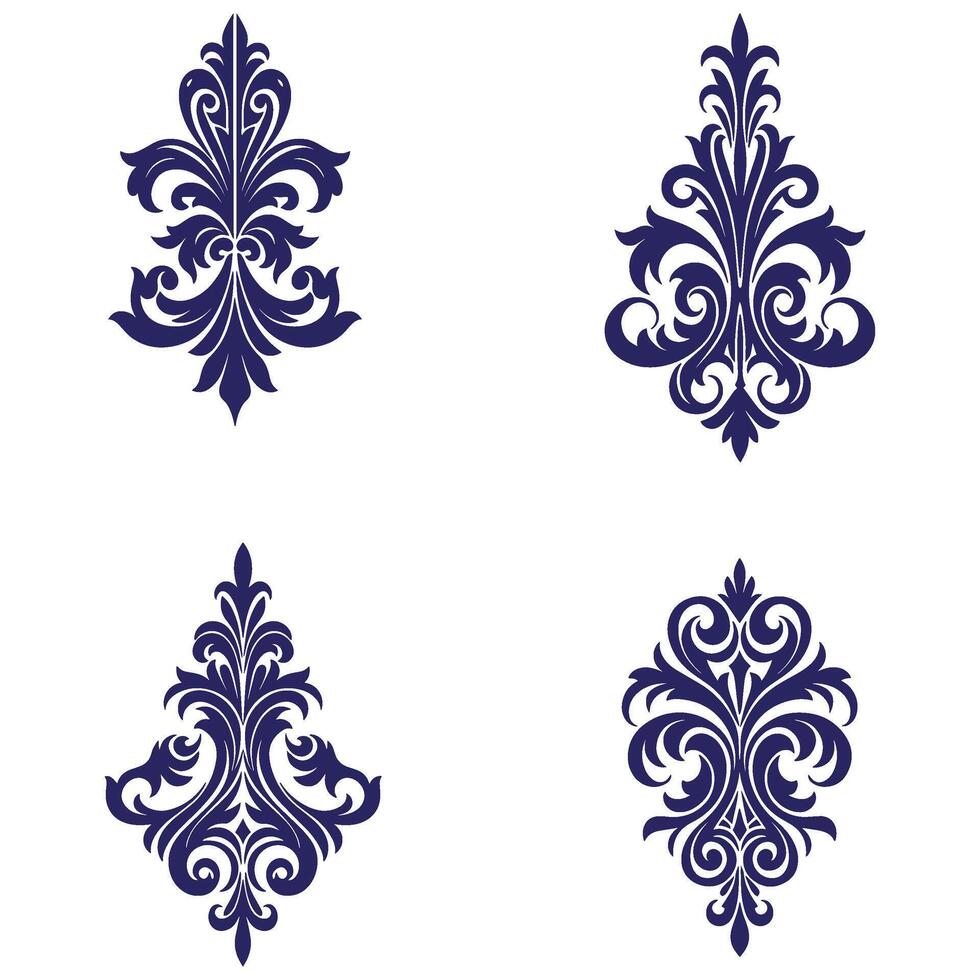 Victorian Floral Border Illustrations for Invitations and Posters vector